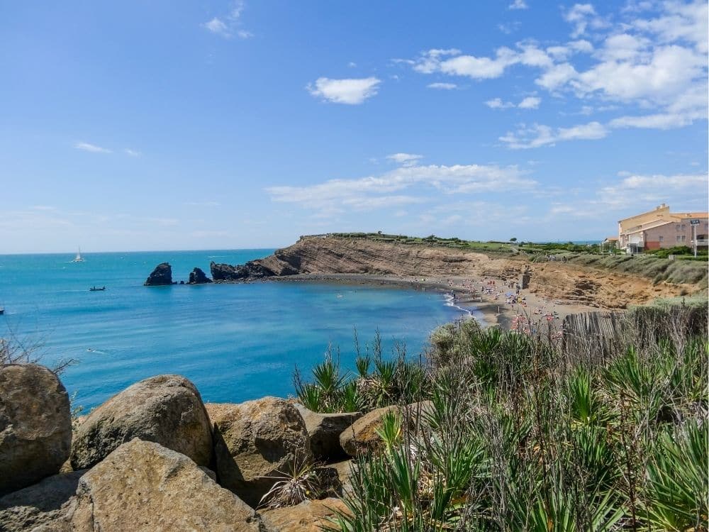Black sand beach at Cap d'Agde