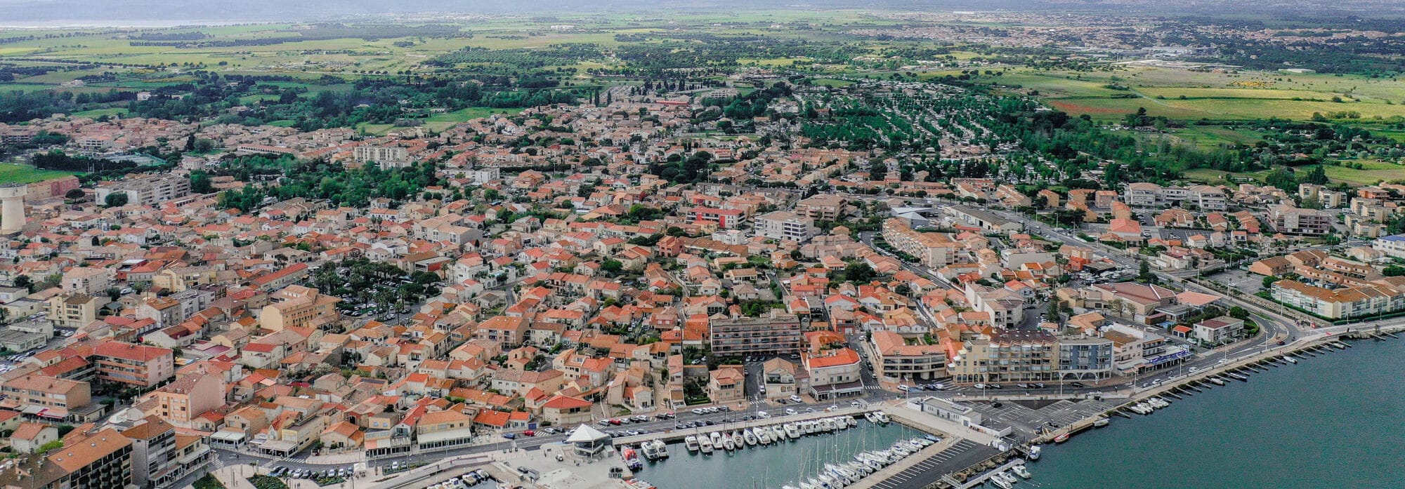 survol de Valras plage dans l'Hérault