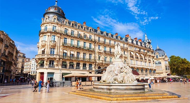 Place de la Com&eacute;die, &agrave; Montpellier