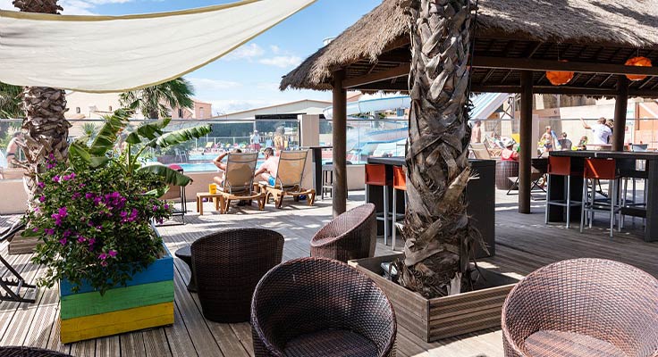 Bar-tapas du camping La Plage et le Bord de Mer &agrave; Valras