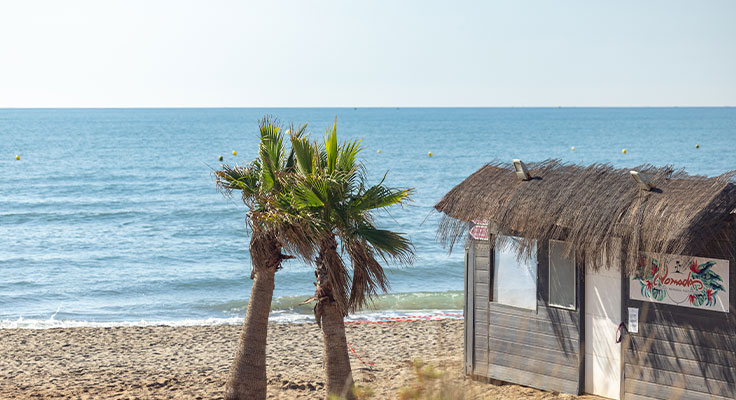 Camping en bord de mer pr&egrave;s de Vendres