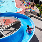 Parc aquatique du camping La Plage et le Bord de Mer dans l'Hérault