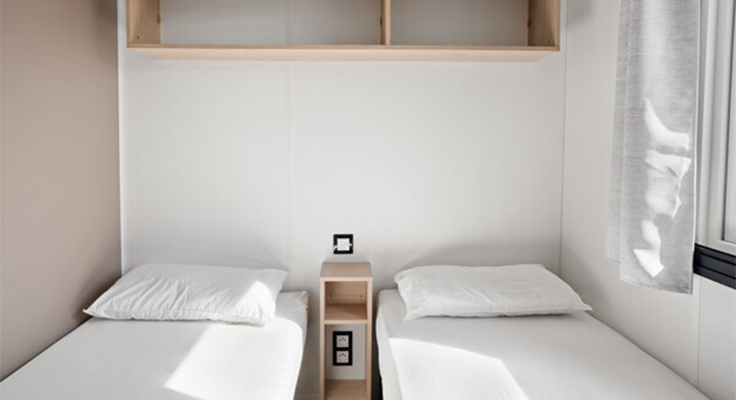Chambre lits simples mobil-home Classic