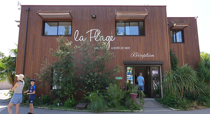 La r&eacute;ception du camping La Plage et le Bord de Mer &agrave; Valras